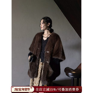 【呼呼专享】三吉黑花【思华容】双套印色环保狐狸毛组合加厚