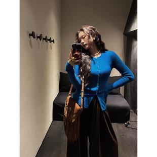 【呼呼严选专享】【向暖】打底衫女秋冬毛衣开衫上衣洋气内搭