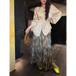 春季 设计款 芒种 印花半裙风情万种独特漂亮 夏天粉丝专享