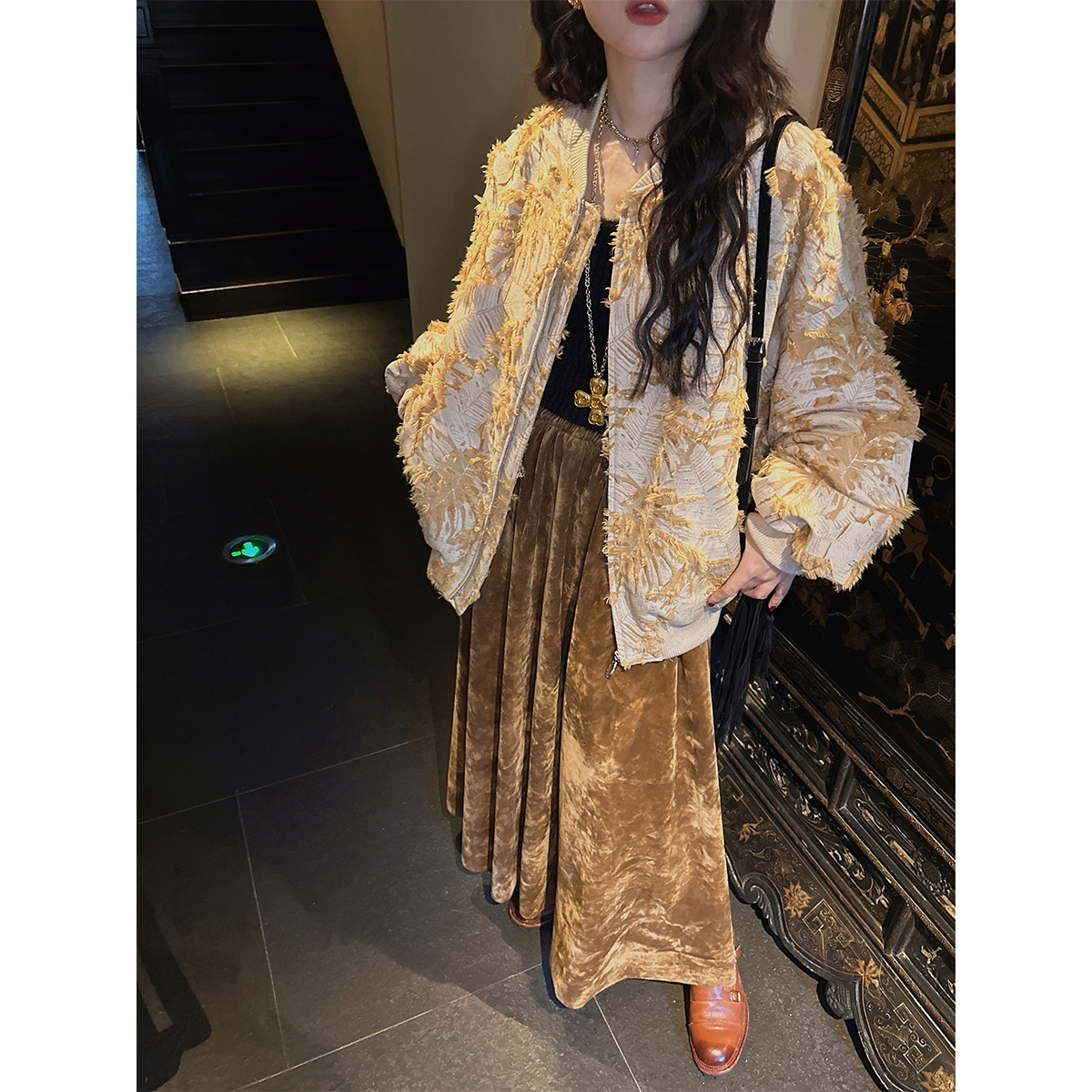 【夏天专属】【清染】新中式A字半身裙温柔小姨风穿搭高腰长裙