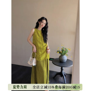 【专柜买手珠珠】三吉黑花【簪花】南法度假风连衣裙子夏季新款