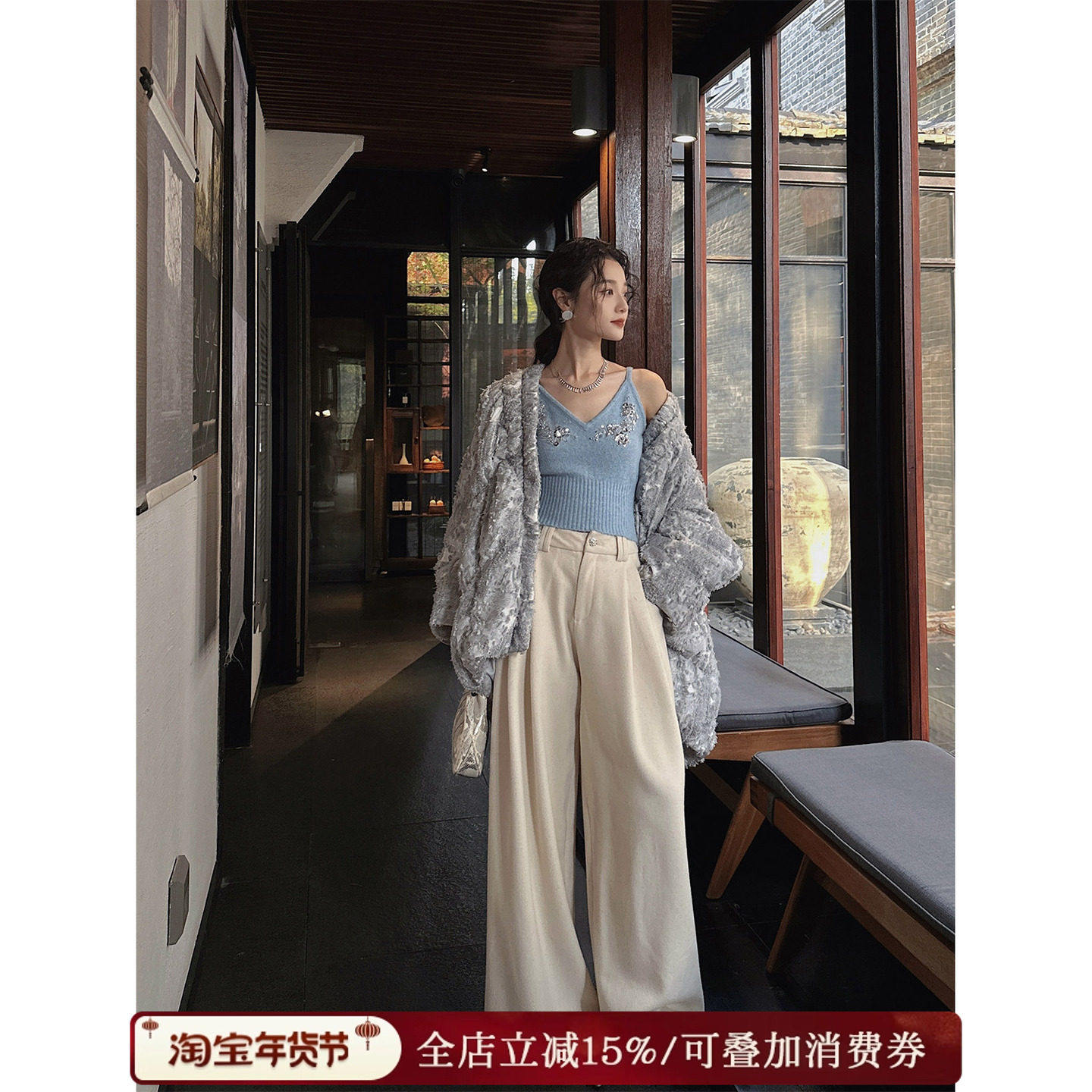 【呼呼专享】三吉黑花【山川】今年流行爆款休闲长裤加厚,女装/女士精品,休闲裤,淘宝优惠券,粉丝福利购,淘宝优惠卷