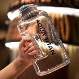 Вместительная и большая спортивная бутылка со стаканом, космическое ведро для спортзала