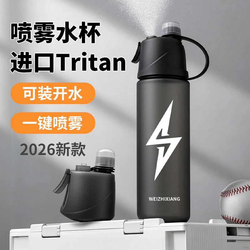 【进口tritan材质】喷雾运动水杯