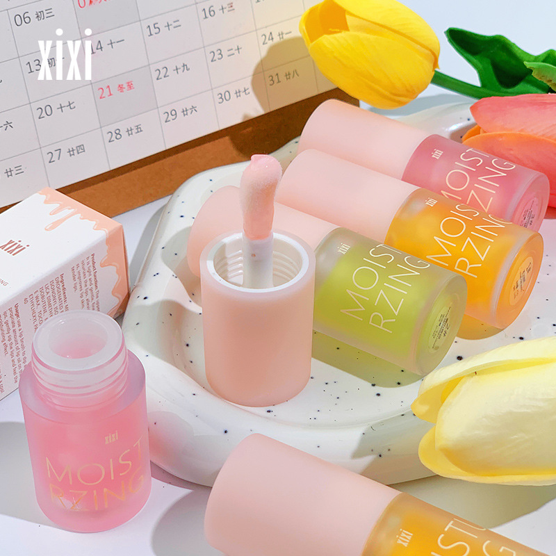 xixi清透润泽果冻唇油D435透亮质地轻薄胖墩护唇叠涂水光唇釉