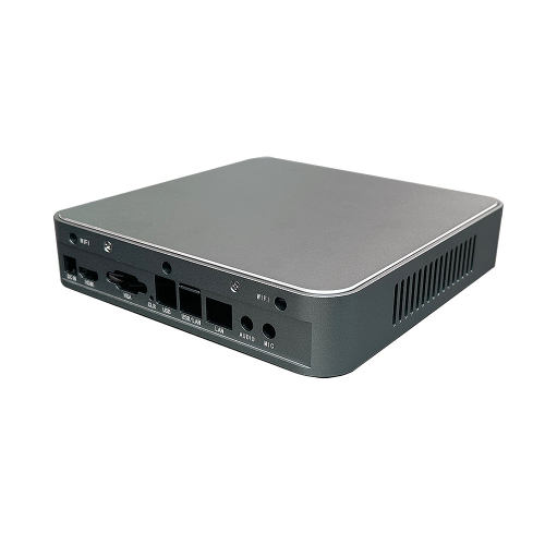 铝合金迷你工控一体机X86前置USB