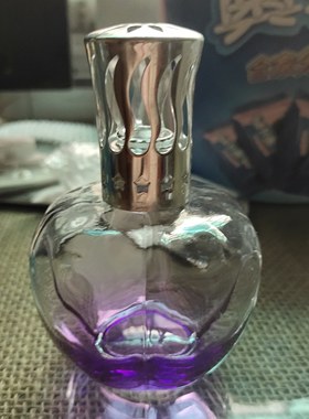 法国香薰瓶一见钟情小苹果紫色玻璃香薰瓶点火香薰灯熏香炉香熏灯