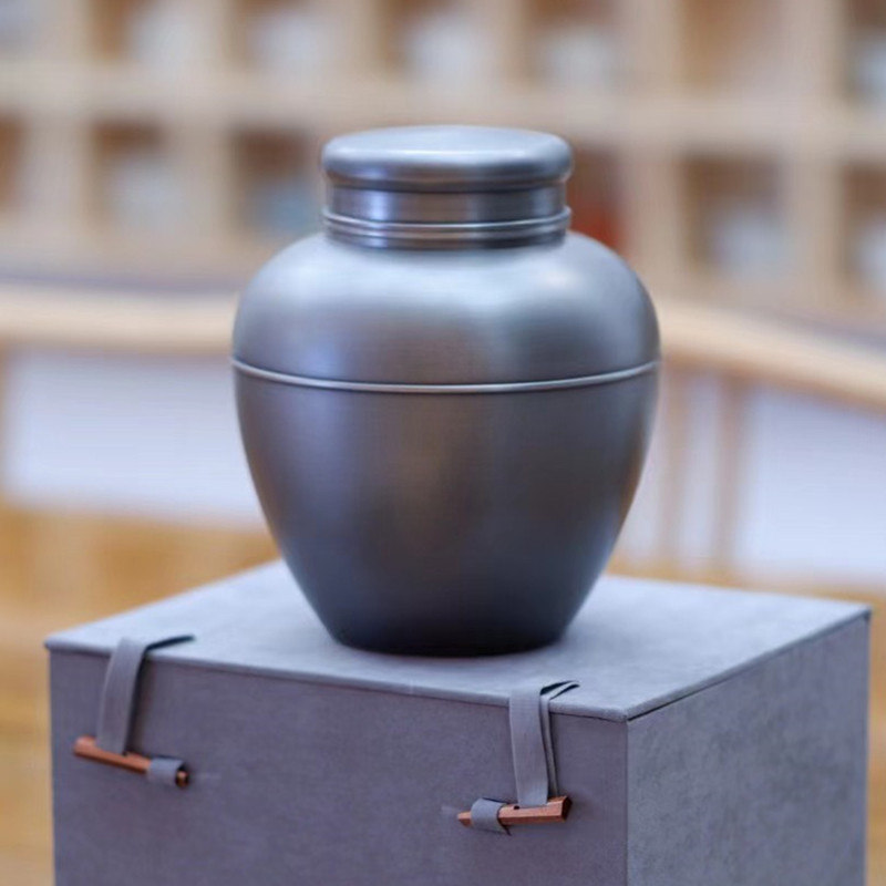 大号仿古茶叶罐金属密封永龙锡