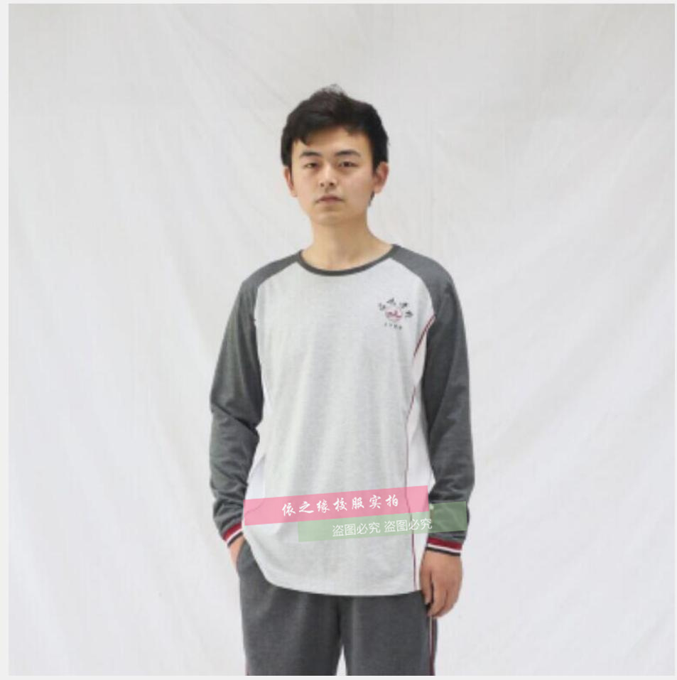 宽松校服长袖白色校服