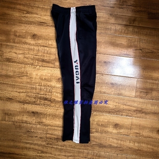 四川成都市七中育才汇源校服裤藏青拼白色春秋冬季保暖宽松运动裤