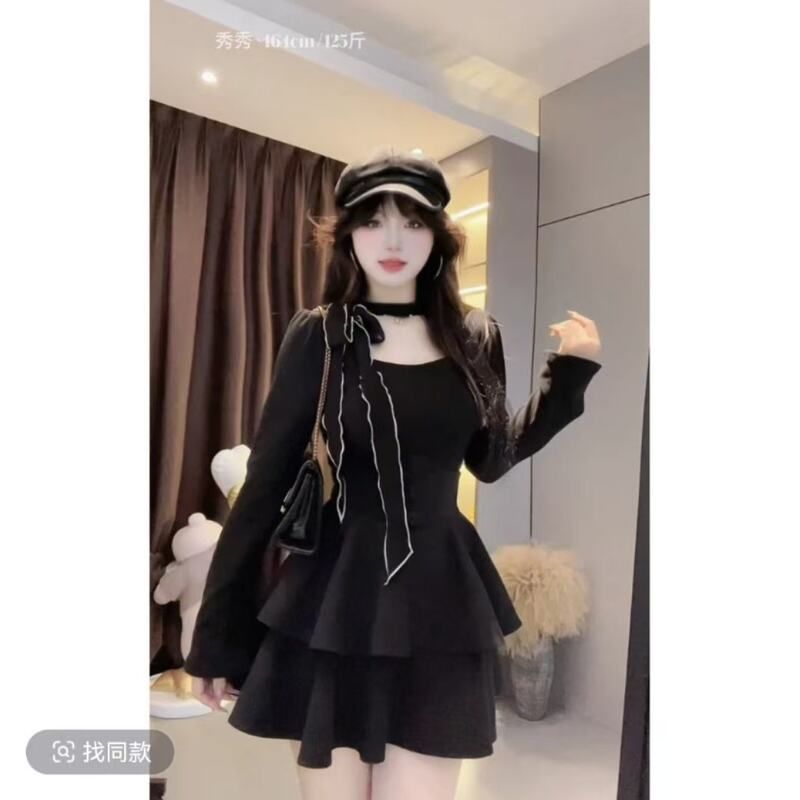女蝴蝶结mm针织衫辣妹两件套纯