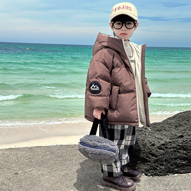 男童羽绒服冬季2025新款儿童冬装面包服外套洋气男孩韩版帅气上衣