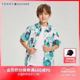 男童纯棉短袖 TOMMY儿童装 新品 官方官网上衣潮 夏季 衬衫