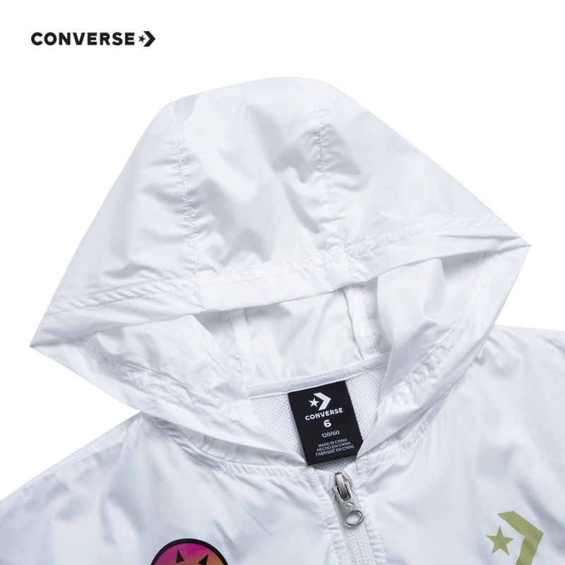 컨버스 컨버스 아동복 2024 봄 새로운 스타일 소년 소녀 스포츠 용 재킷 큰 아동 코트 방풍 피부 코트 얇은