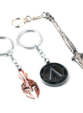 刺客信条动漫周边AC奥德赛Odyssey列奥尼达斯之矛德拉克马钥匙扣