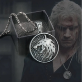 巫师3周边狼头美剧猎魔人项链狂猎徽章Witcher吊坠挂件巫师勋章