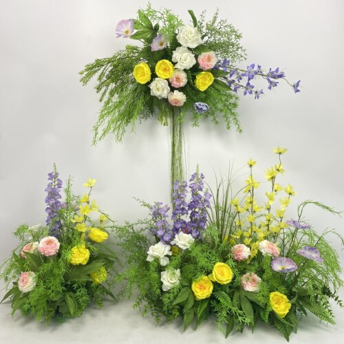 小红书森系高端婚庆地排花