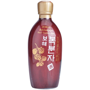 韩国进口宝海覆盆子果酒女士酒果味配制酒14度玻璃瓶装375ml*6瓶