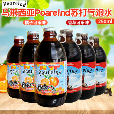 马来西亚进口宝兰德橘子香草可乐味橘味碳酸饮料苏打气泡水250ml