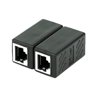 煌林 RJ45网线对接直通头RJ45对接头网络直通头8芯网线延长转接头