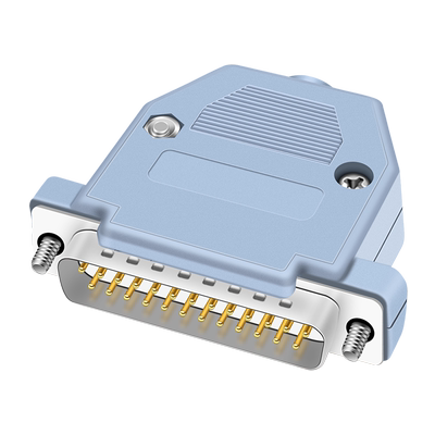 煌林 DB25针并口公头母头二排25 插头 蓝胶芯 塑料外壳并口连接头