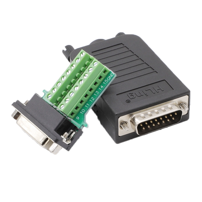 db15二排针免接线方便公母头