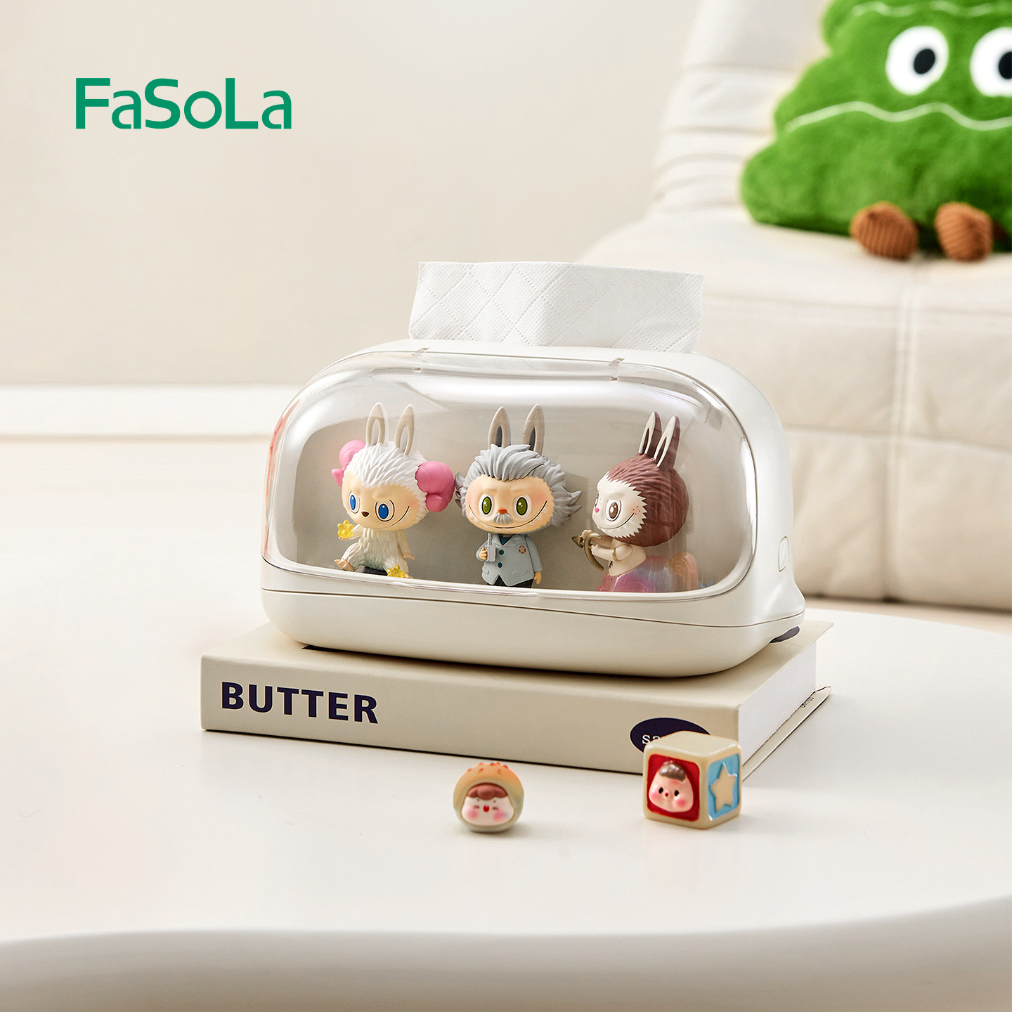 FaSoLa桌面纸巾盒高级感客厅轻奢创意抽纸盒收纳架盲盒手办展示盒,收纳整理,纸巾盒,淘宝优惠券,粉丝福利购,淘宝优惠卷