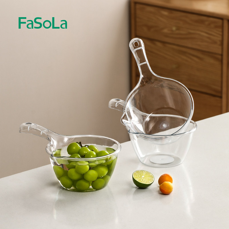 FaSoLa水瓢水勺家用厨房长柄加厚加深塑料舀水瓢高颜值透明水舀子,厨房/烹饪用具,水舀/水瓢,淘宝优惠券,粉丝福利购,淘宝优惠卷