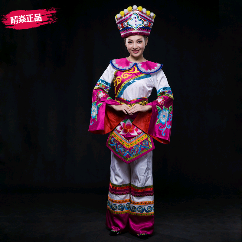 晴焱演出裤装少数民族舞蹈定制