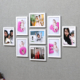 客厅简约照片墙装 饰免打孔挂墙7寸相框组合房间布置相片墙洗照片