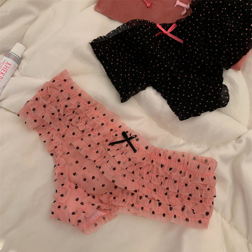 性感低腰唯美层次蛋糕边少女内裤