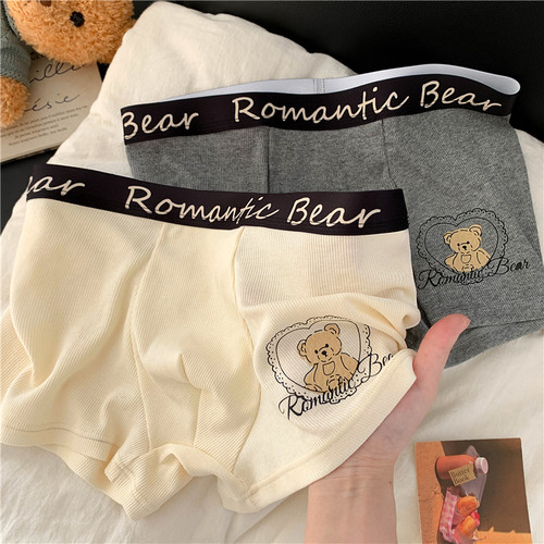 原创潮系卡通线条小熊男士内裤
