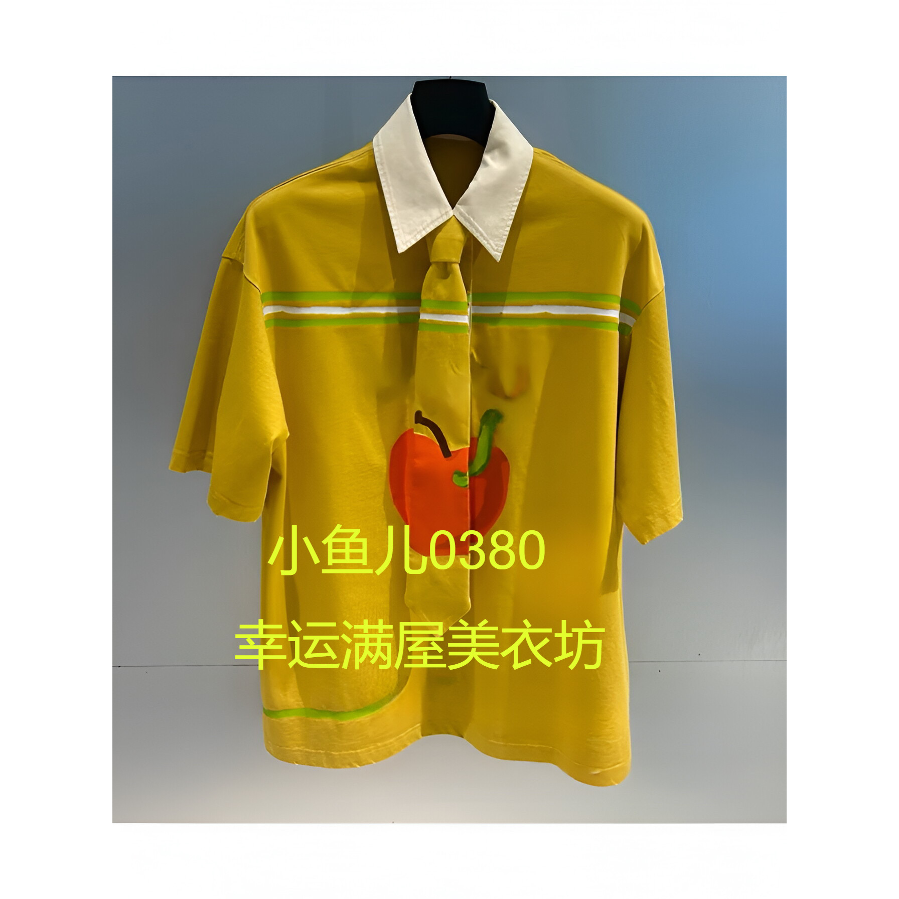 商场正品2024秋款UY24312T106154-240苹果小虫