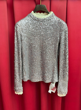 正品24冬 银色珠片打底衫LF24D02SB317-240