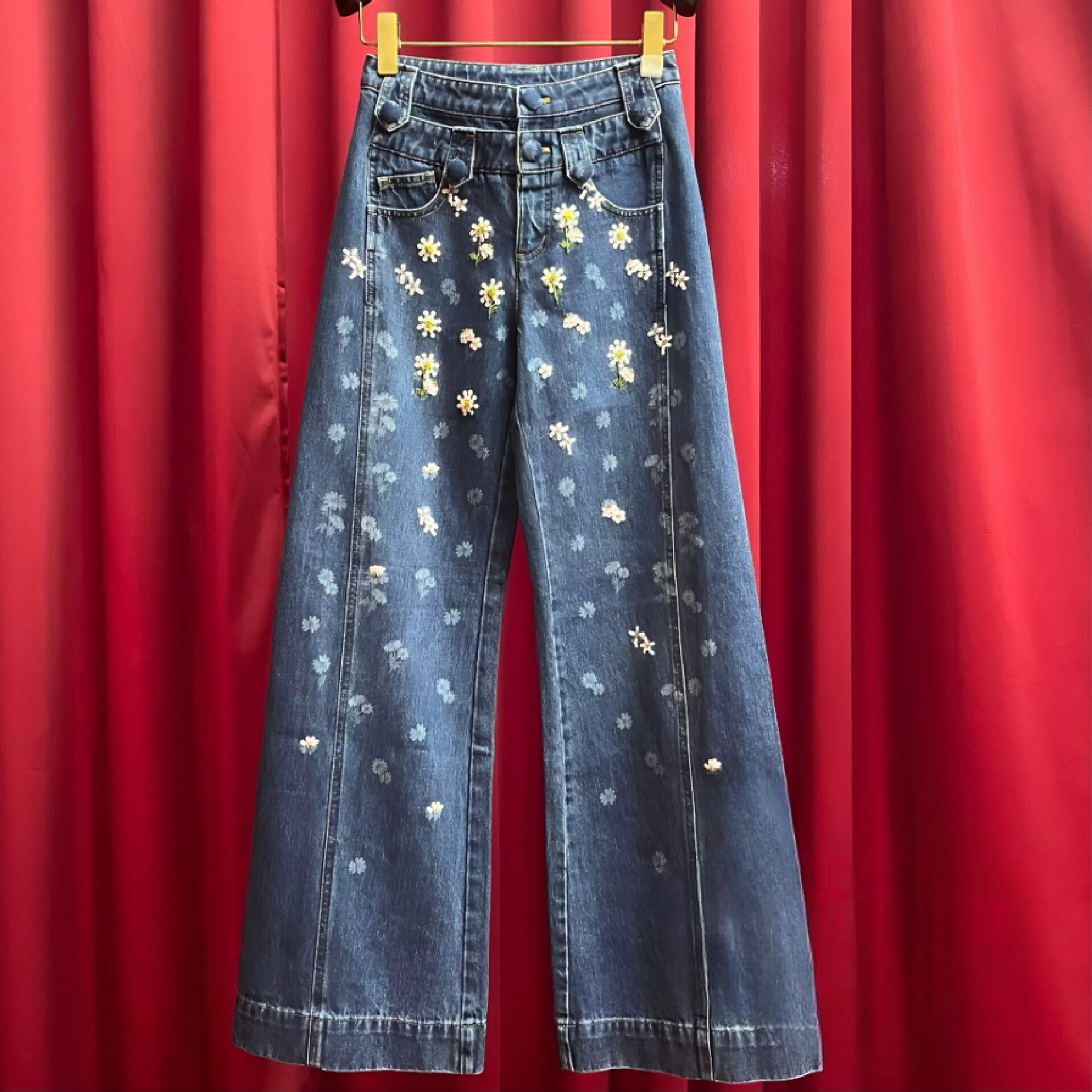 正品25春钉珠装饰牛仔阔腿裤LF25C61NP227-250,女装/女士精品,休闲裤,淘宝优惠券,粉丝福利购,淘宝优惠卷