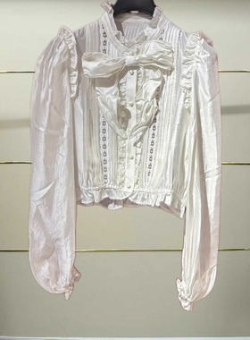 叁正品25秋宫廷蝴蝶结上衣LF25Q03SB237-250h