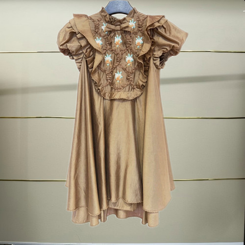 宁正品26夏盘花A摆连衣裙LF26X41SO199-260