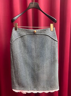 正品24秋低腰直筒半裙LF24Q00SS054-240