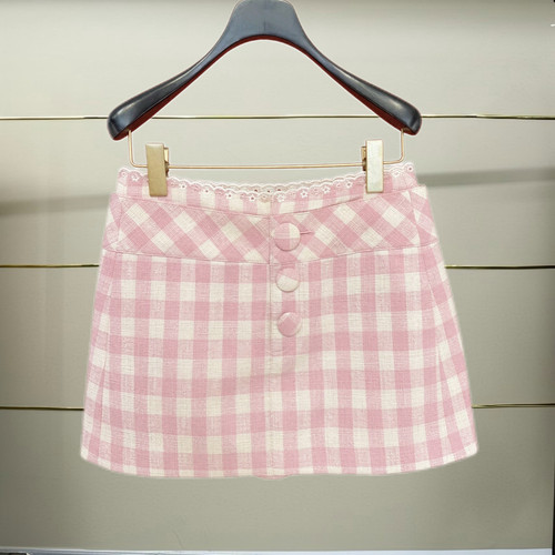 平正品26春彩色格纹半裙LF26C31SS094-260