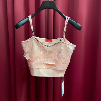 正品23春 珠片针织背心LF23C41ZB05R134-230