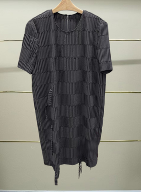 柒正品2025春款短袖连衣裙5P3G10540-250h