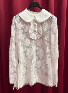 正品24秋宫廷风蕾丝上衣LF24Q51SB286-240