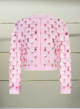 肆正品 25夏重工珠片绣外套LF25X51SC072-250h