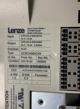 到货伦茨ECSCA064C4V变频器全新带产品合格证明低