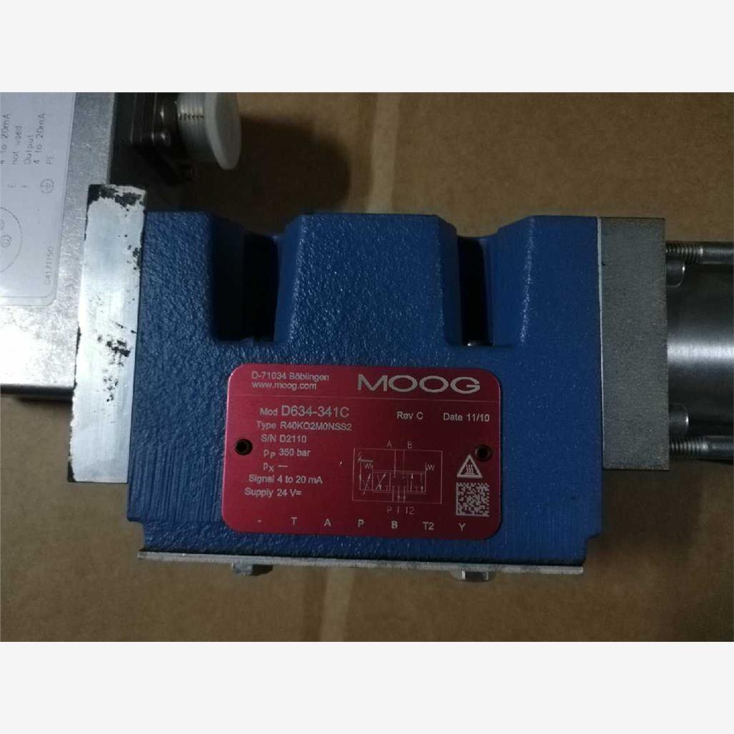 美国穆格MOOG伺服阀D634-341C，R40K02MONSS2库存现货现货