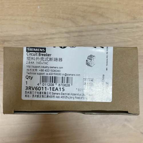 西门子马达断路器     3RV6011-1EA10 3RV