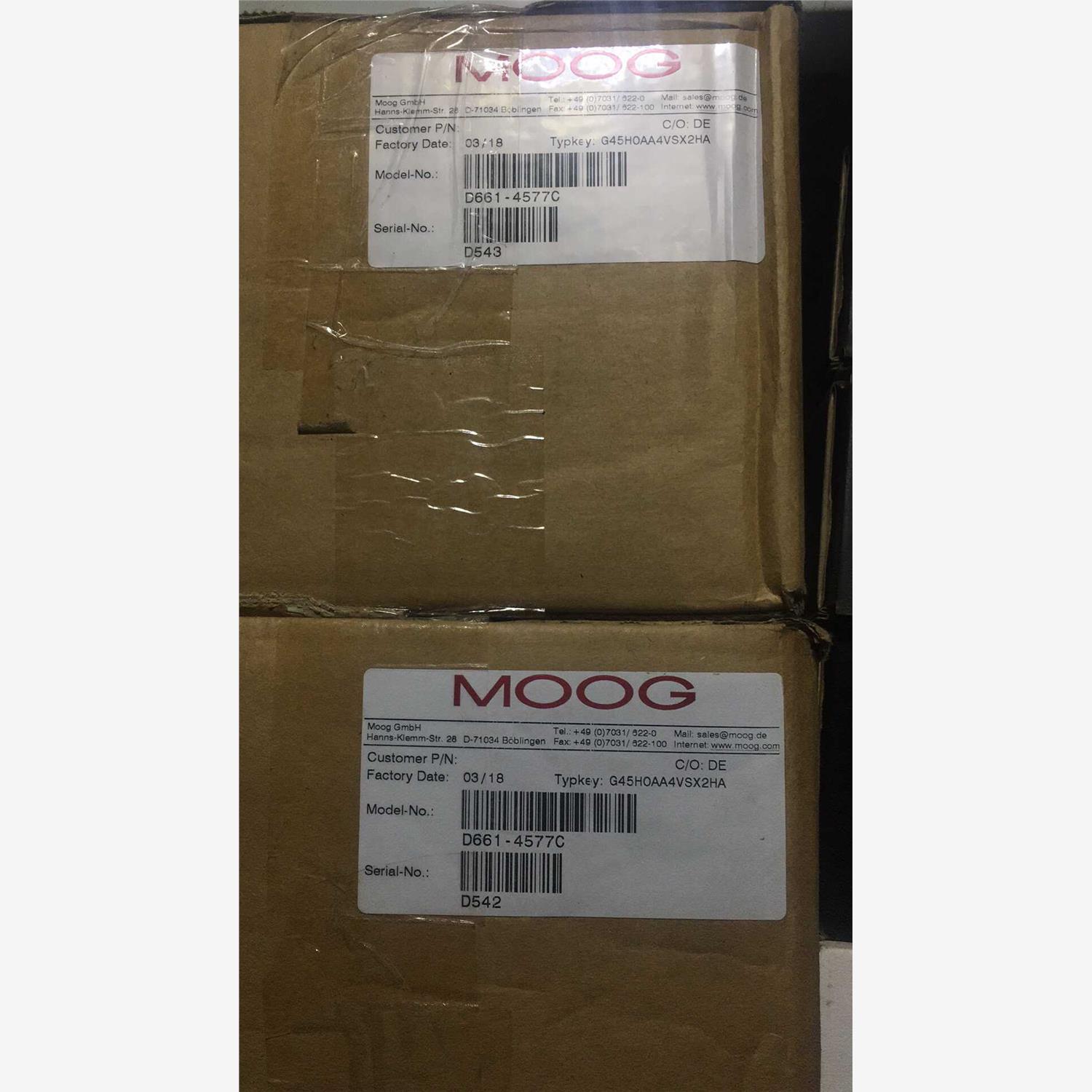 美国穆格MOOG伺服阀比例阀库存现货现货D661-4577C G45HOAA4XSX2H