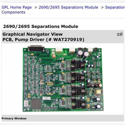 Waters2695 Waters液相色谱仪WAT270919 泵控板Pump Driver PCB