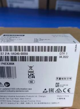 6ES7214-1AG40-0XB0 CPU 1214C DC/DC/DC14输入/10输出
