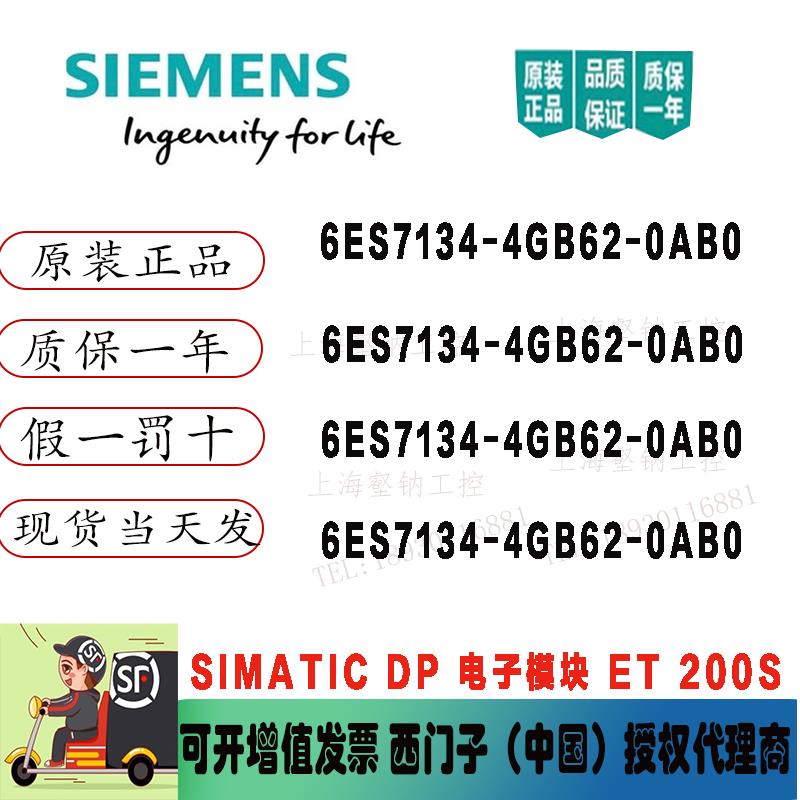 ET 200S电子模块6ES7134-4GB62-OABO/6ES7 1344GB620AB0